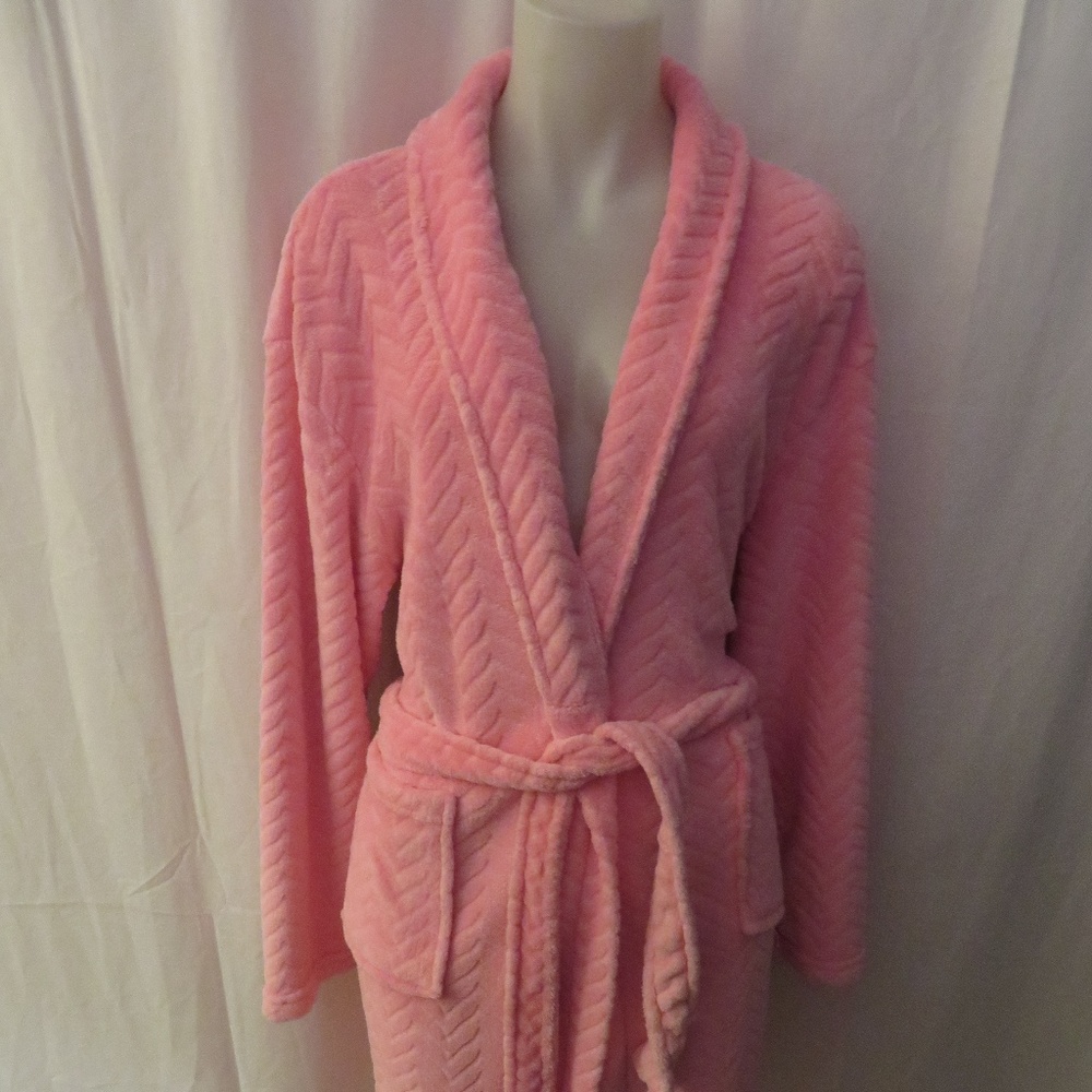 HOTEL SPA PINK SOFT MID-CALF ROBE ONE SIZE